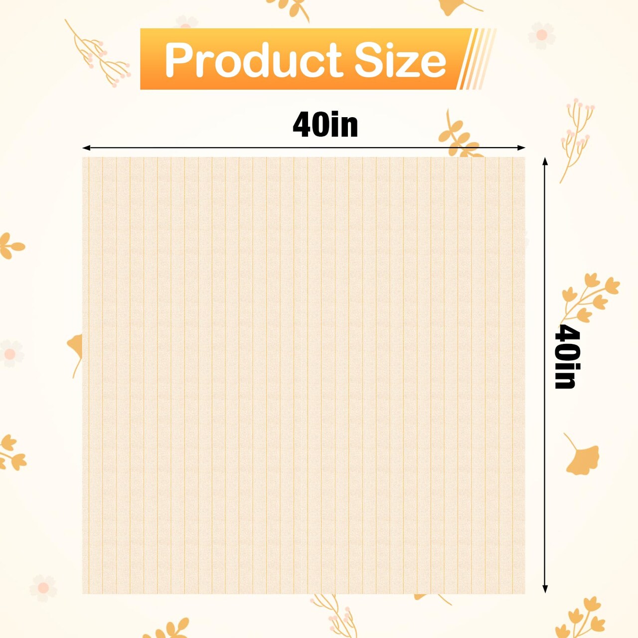 40" × 40" Tufting Cloth with Marked Lines- Primary Monk's Cloth Punch Needle Fabric for DIY Rug-Punch Tufting Gun